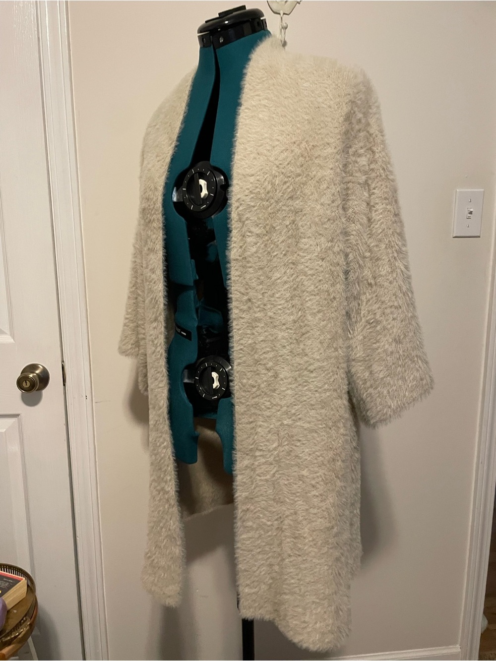 Cozy Cream Fuzzy Open Cardigan